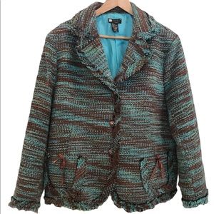 Carole Little Women’s Plus Size Tweed Blazer Jacket Size 1X